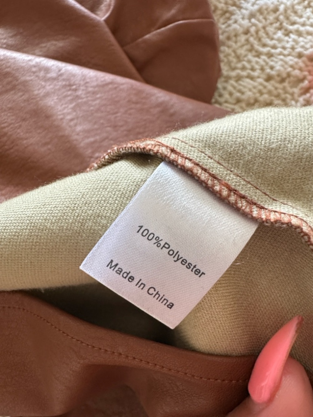 Tuckernuck Faye Faux Leather Blouse in Cognac - Picture 8 of 8